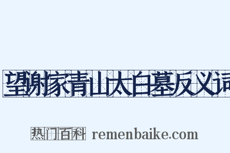 望谢家青山太白墓反义词是什么意思的图片